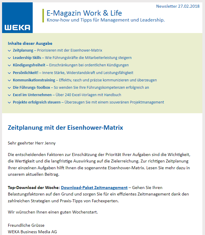 E-Magazin Work & Life
